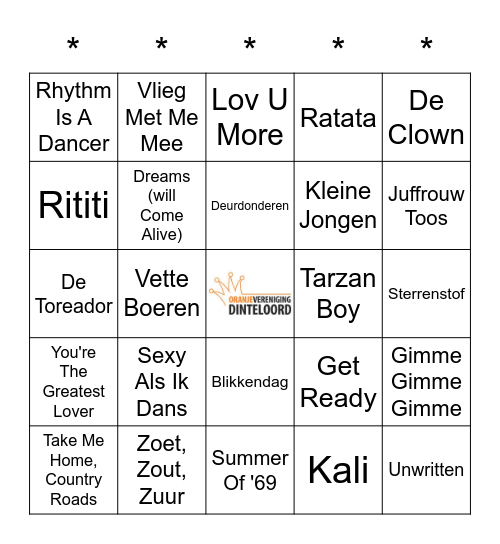 SWiNGO! Bingo Card
