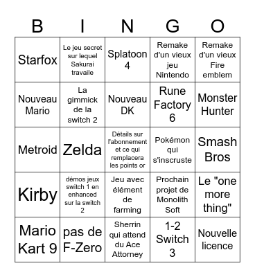 Bingo Icy Bingo Card