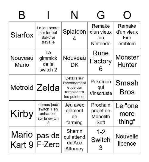 Bingo Icy Bingo Card