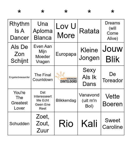 SWiNGO! Bingo Card
