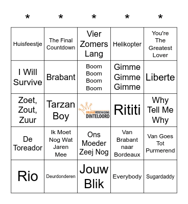 SWiNGO! Bingo Card