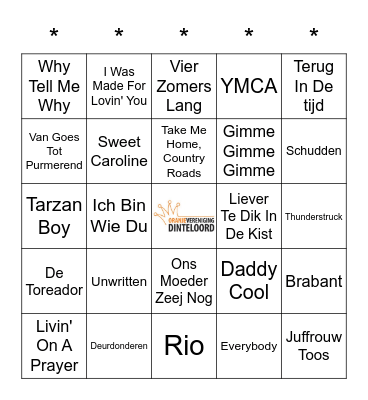 SWiNGO! Bingo Card