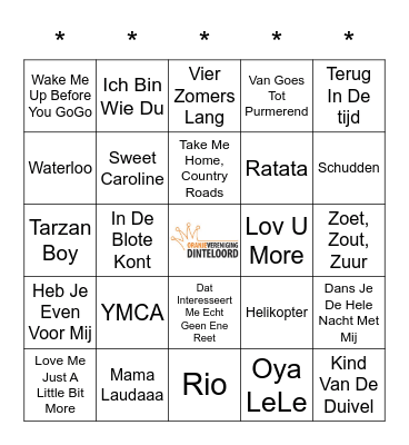 SWiNGO! Bingo Card