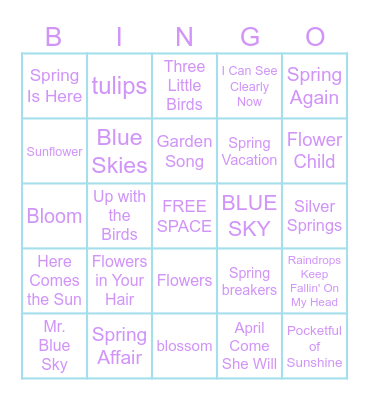 Spring BINGO Card