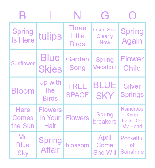 Spring BINGO Card