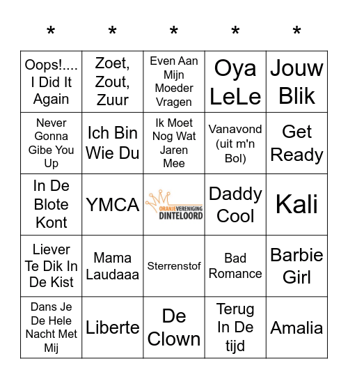 SWiNGO! Bingo Card