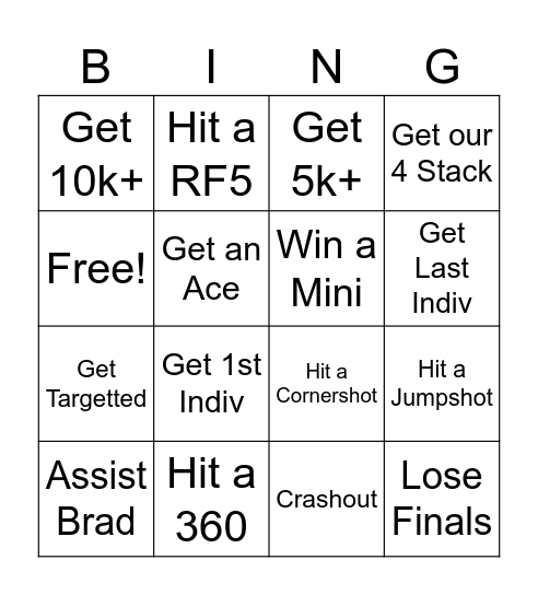 EGC DB Bingo Card