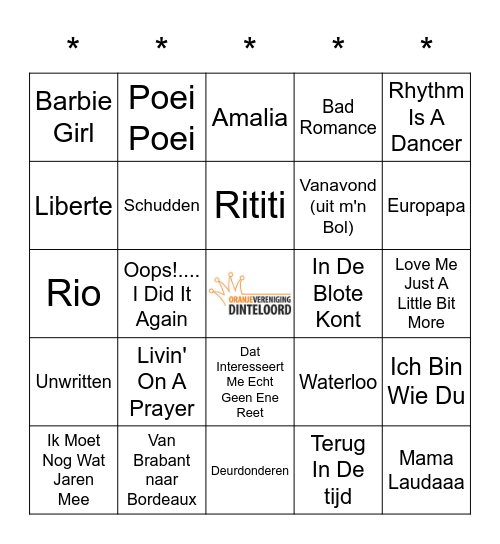 SWiNGO! Bingo Card