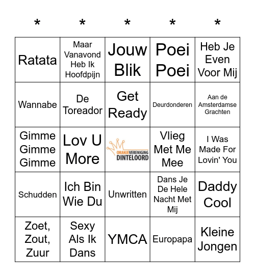 SWiNGO! Bingo Card