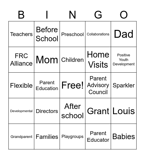 FRC Retreat Bingo Card