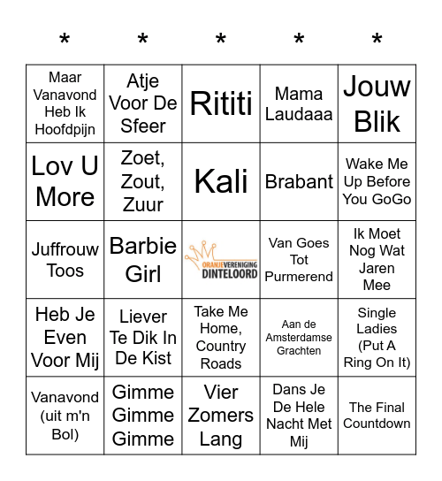 SWiNGO! Bingo Card