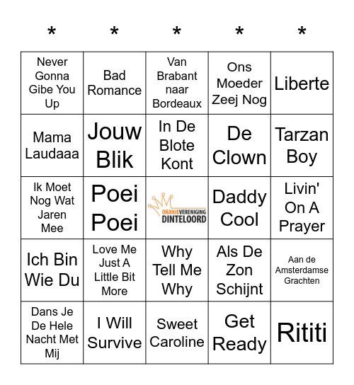 SWiNGO! Bingo Card