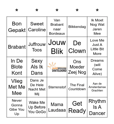 SWiNGO! Bingo Card