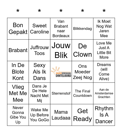 SWiNGO! Bingo Card