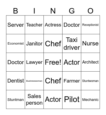 Unit 2 Bingo Card