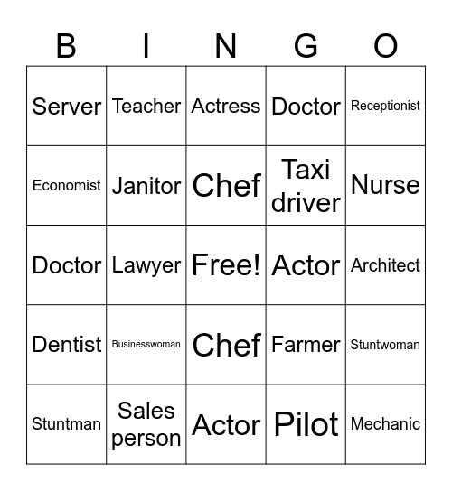 Unit 2 Bingo Card
