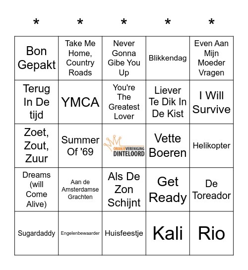 SWiNGO! Bingo Card