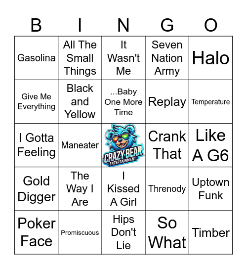 2000's Throwbacks Bingo Card