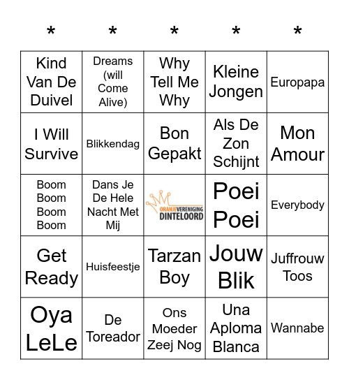 SWiNGO! Bingo Card