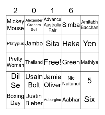 Diwalingo  Bingo Card