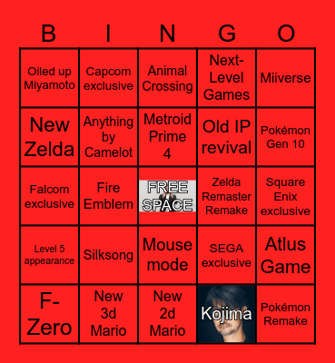 Bingtendo Direct Bingo Card