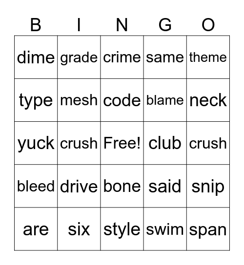 Bingo Card
