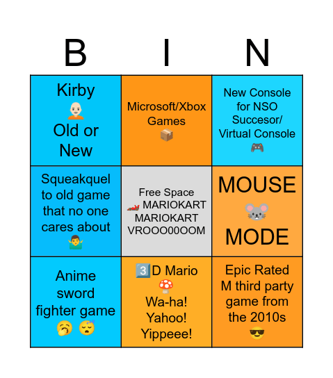 SWITCH 2 DIRECT BINGO Card