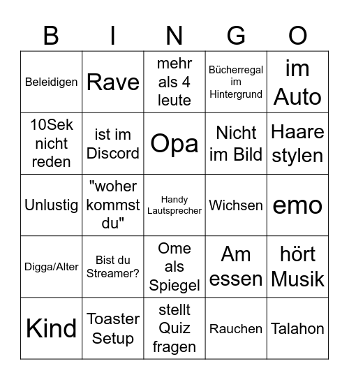 ome bingo Card
