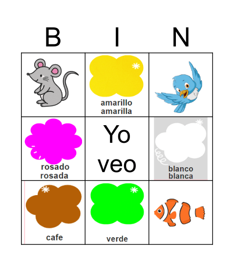 Las mascotas Bingo Card