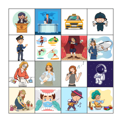 Carreras y Oficios Bingo Card