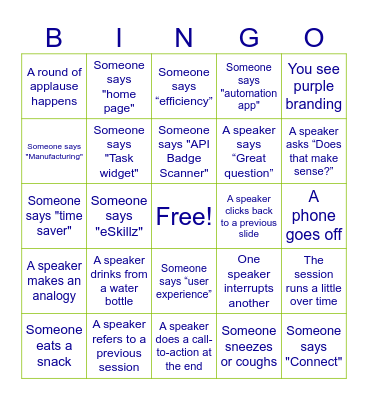 eSkillz Docebo Inspire Bingo Card