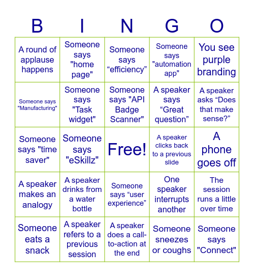 eSkillz Docebo Inspire Bingo Card