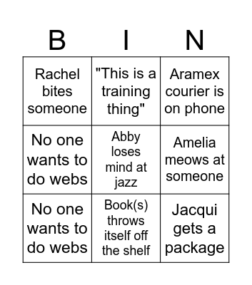 Work bingo Card
