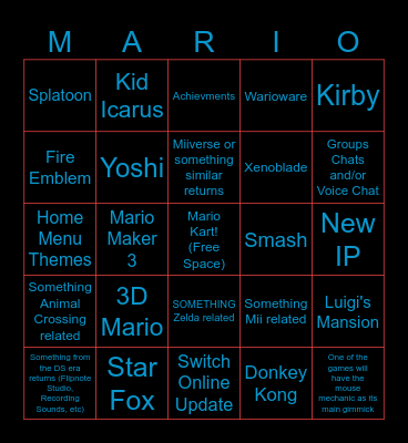 Switch 2 Bingo! Bingo Card