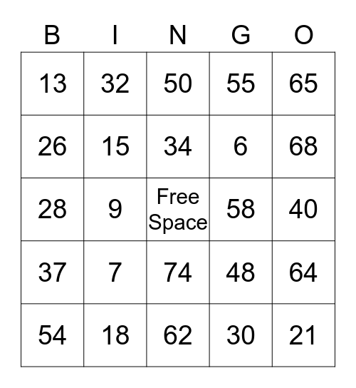 Bingo Card