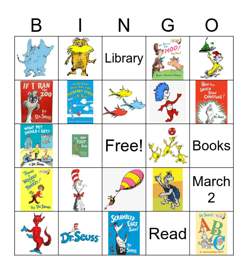 Dr. Seuss Bingo Card