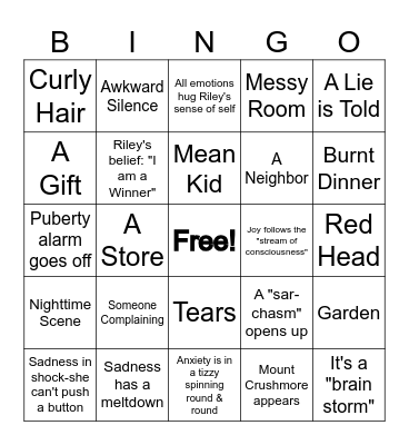 MOVIE Bingo Card