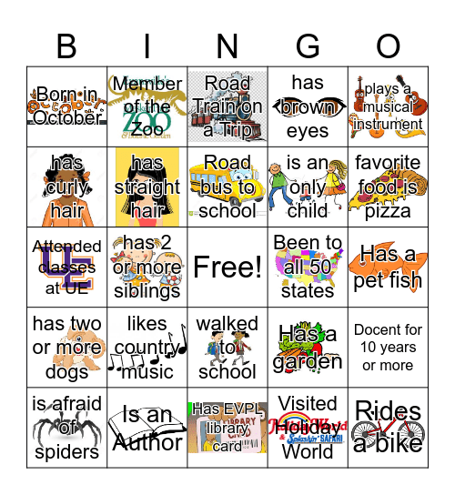 About you! Bingo Card