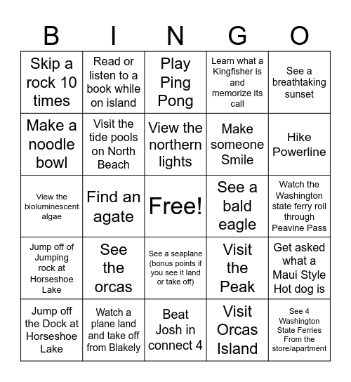 Blakely Bingo 2025 Bingo Card