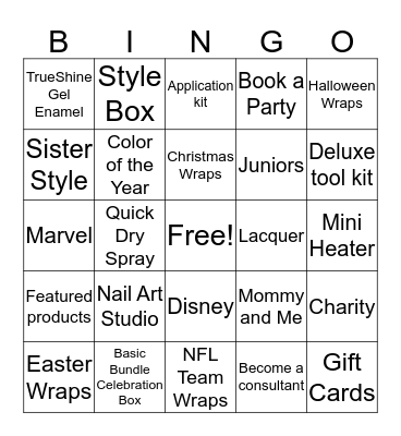 LimeLight Jams Party Bingo Card