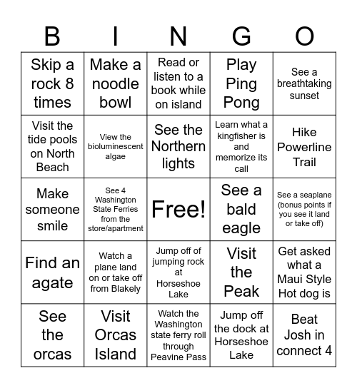 Blakely Bingo 2025 Bingo Card