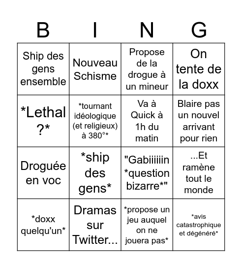 Emma 2025 Bingo Card