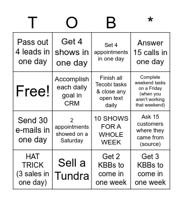 BDC BINGO Card