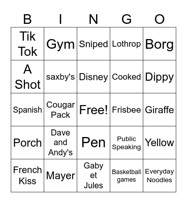 Poli-Sci Bingo Card