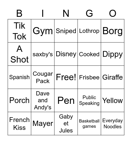 Poli-Sci Bingo Card