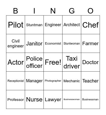 Unit 2 Bingo Card