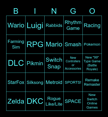 Switch 2 Direct Bingo Card