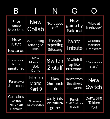 Direct TWO Bingo Card