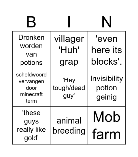 Jesses bingo Card