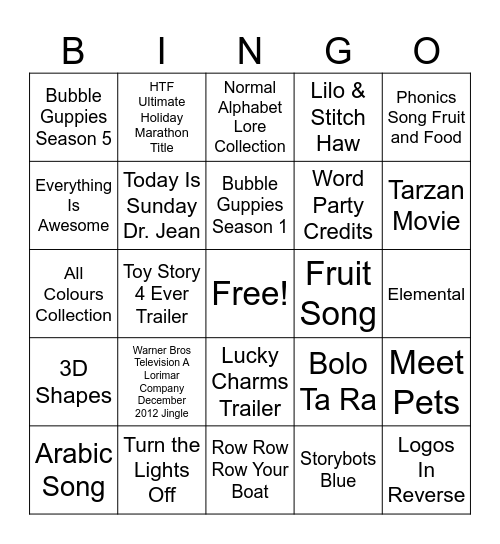2008-2025 Bingo Card